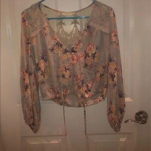 Lush floral crop top